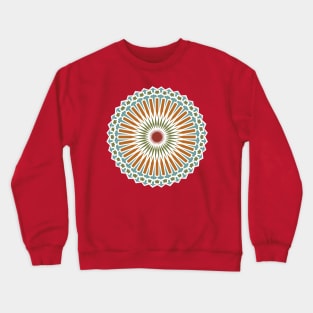 Orange Flower Arabic Tiles Crewneck Sweatshirt